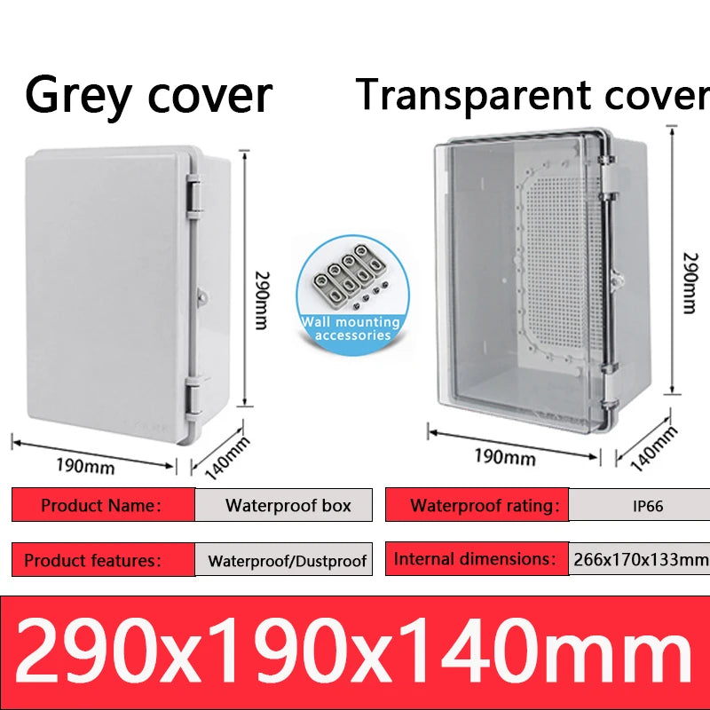 IP66 ABS plastic PC enclosure with hinge latch lock outdoor distribution box waterproof electrical junction box instrument box
