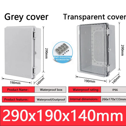 IP66 ABS plastic PC enclosure with hinge latch lock outdoor distribution box waterproof electrical junction box instrument box
