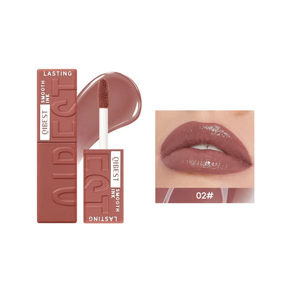 QIBEST 8 Colors Nude Watery Lip Gloss Long Lasting Liquid Lipstick Not Fading Sexy Red Purple Lip Glaze Lip Tint Women Makeup