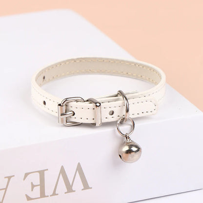 1Pcs Black/White 20cm Cotton Doll Leather Collar Bell Star Idol Doll Accessories Photo Props