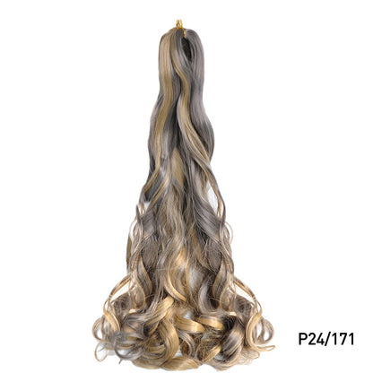 Loose Wave Spiral Curl Braids Synthetic Hair French Curls Braiding Hair Extensions High Temperature Ombre Pre Stretched Hair