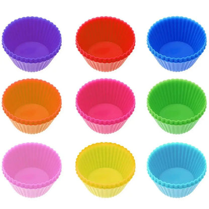 6-30pcs Silicone Baking Mold Set, Non-Toxic Round Cupcake Molds 7x4.2x3.5cm, Perfect Kitchen Upgrade Gift