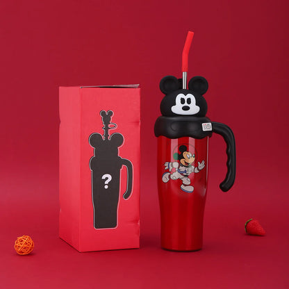 Hot Sale 800Ml Kawaii Lotso Mickey Large Capacity Thermos Cup 316 Stainless Portable Straw Cup Coffee Cooler Cup Gift Christmas