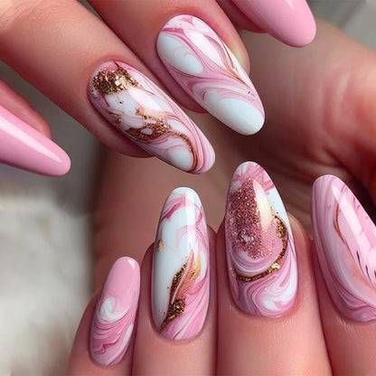 French Tip Press on Nails Long Coffin False Nails Press ons Acrylic Glue on Nails Full Cover False Nails Wearable Fake Nails Set