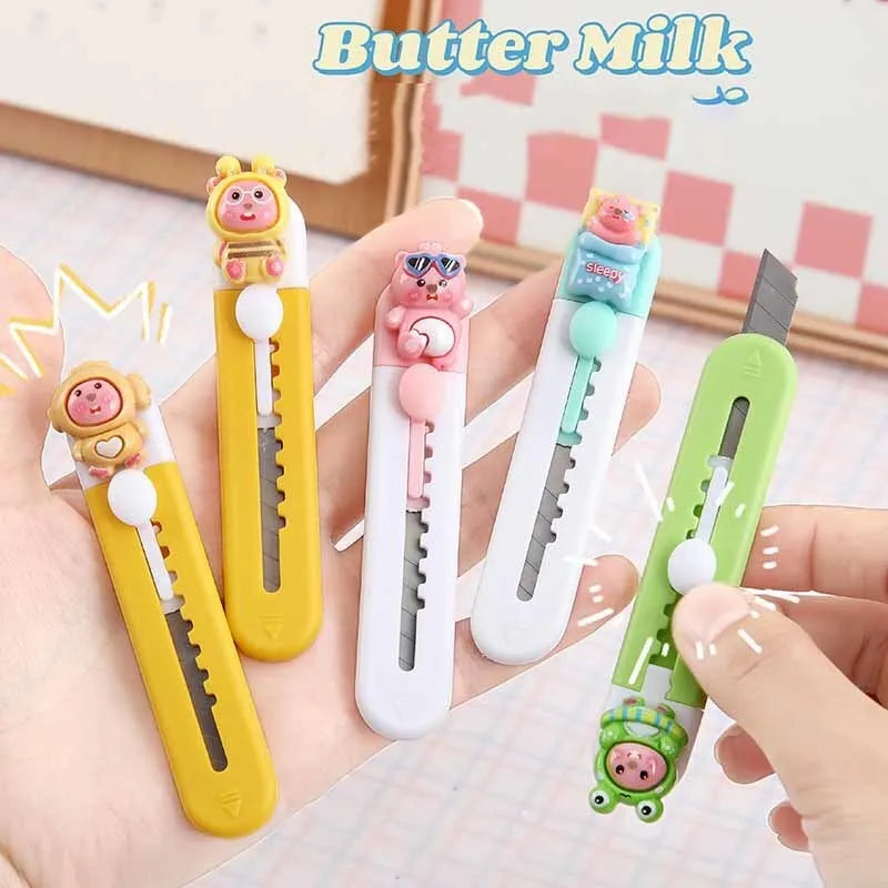 1 Piece Lytwtw's Cartoon Capybara  Art Cutter Utility Knife Mini Student Art DIY Tools Creative Stationery School Supplies