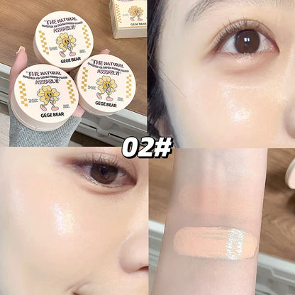 2-in-1 Double Layer Cushion Foundation Pressed Powder Natural Lasting Brightening Gege Bear Concealer Loose Powder Cushion Cream