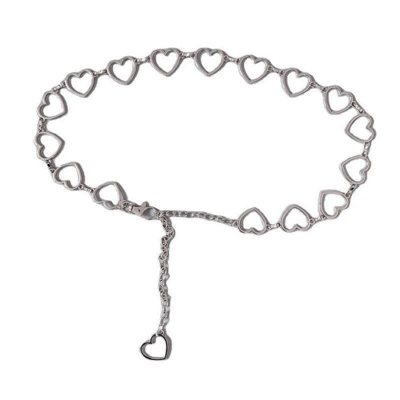 105cm Waistband Pants Classic Waist Chain Love Heart Hollow Girdle For Women Hip Hop Style Fashion Fine Waist Belts Trendy