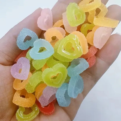 20PCS Multi Shape Kawaii Accessories Nail Art Charms Sweet Candy Gummy Bear Lollipop Resin Nail Art Rhinestones Decoration Parts