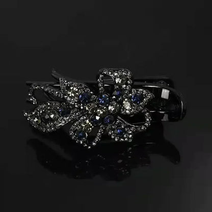 Shiny Rhinestone Hairpin Flower Leaf Duckbill Hair Claws Retro Hair Clips Accessories For Women Shinning Ponytail Headwear