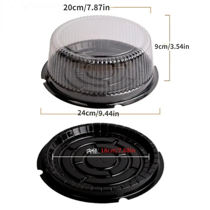 10pcs 8/6 Inch Transparent Cake Box Plastic Cake Boxes And Packaging Transparent Clear Cupcake Muffin Dome Holder Cases Wedding