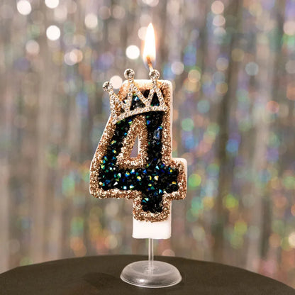 Birthday Digital Candles Number Candle Top of Cake Crown Cake Topper Baby Shower Decor Birthday Party Supply свечи для торта