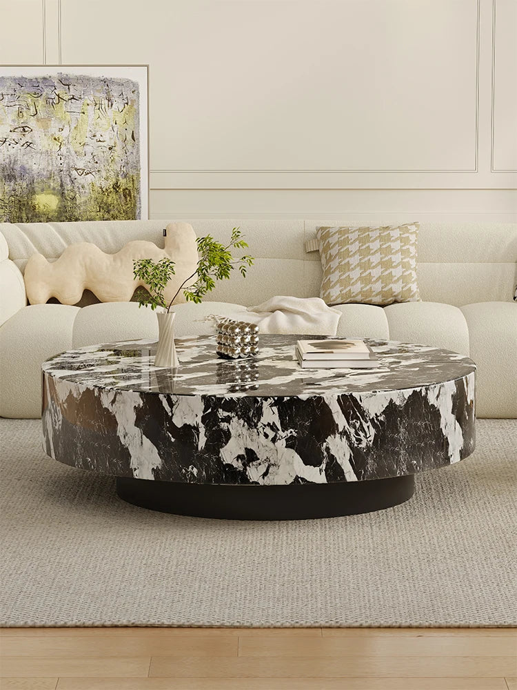Italian Minimalist Round Marble Nesting Tables Set - Luxury  Coffee Tables for Small/Large Living Room, Space-Smart Centerpiece
