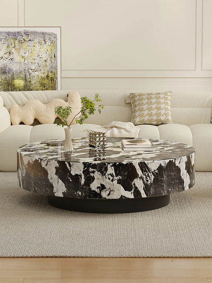 Italian Minimalist Round Marble Nesting Tables Set - Luxury  Coffee Tables for Small/Large Living Room, Space-Smart Centerpiece