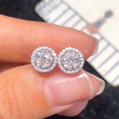 2026 Dainty Small Round CZ Stud Earrings for Women Simple and Elegant Daily Wear Ear Piercing Accessories Statement Jewelry