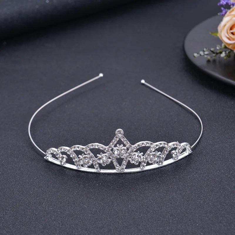 Exquisite Princess Crystal Tiara Crown Headband Children Girls Love Bride Prom Wedding Party Accessories Jewelry Gifts New