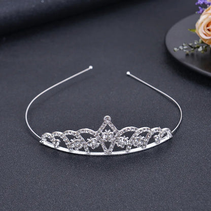 Exquisite Princess Crystal Tiara Crown Headband Children Girls Love Bride Prom Wedding Party Accessories Jewelry Gifts New