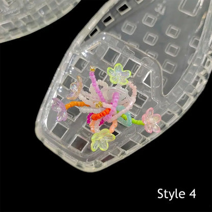 Crystal Flower Shoe Clips Shoes Accessories Tassel Pendant Flower Shoe Buckles Cool Show Sweet Fashion Shiny Shoe Ornaments
