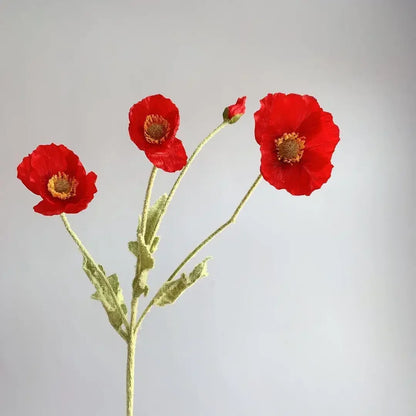 Artificial Poppy Flowers Bouquet Silk Fake Flowers For Home Garden Decor Marriage Party Wedding Decoration DIY Vase Accessories