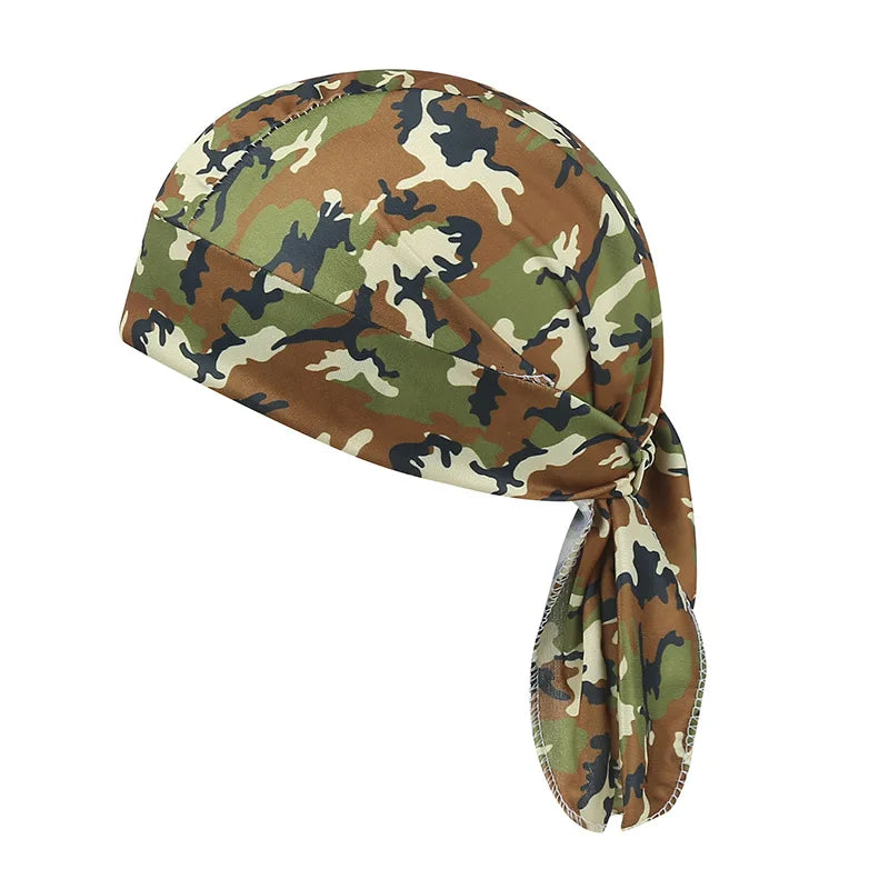Camouflage Headband Handkerchief Head Man Pirate Hat Cycling Hood Sun Protection Sport Breathable Printed Headscarf Bandana