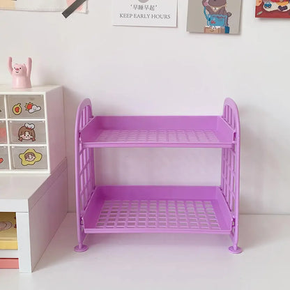 Desktop Storage Rack Multi-Layer Stationery Organizer Stand Office Home School Display Holder Rack Dormitory Desk Organizer