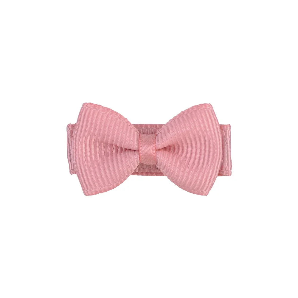 RIBBON BOWS Mini Ribbon Hair Bows Clip for Girls Bangs Hairgrips Covered Safety Bows Headwear Kids Head Claw Accessories