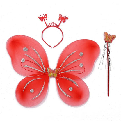 Luminous Wings Flashing Butterfly Skirt Lights Suit LED Children Costume Props Girls Skirts Angel 2-8year Easter Valentines Day