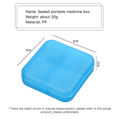 4 Grids Pills Box Plastic Storage Box Weekly Pill Organizer Travel Medicine Container Waterproof Boxes Vitamin Holder