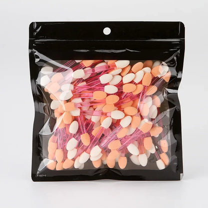 10/100Pcs Small Portable Eyeshadow Applicators In Bulk Double Sponge Eye Shadow Brush Makeup Tools Double-headed Eyeshadow Brush
