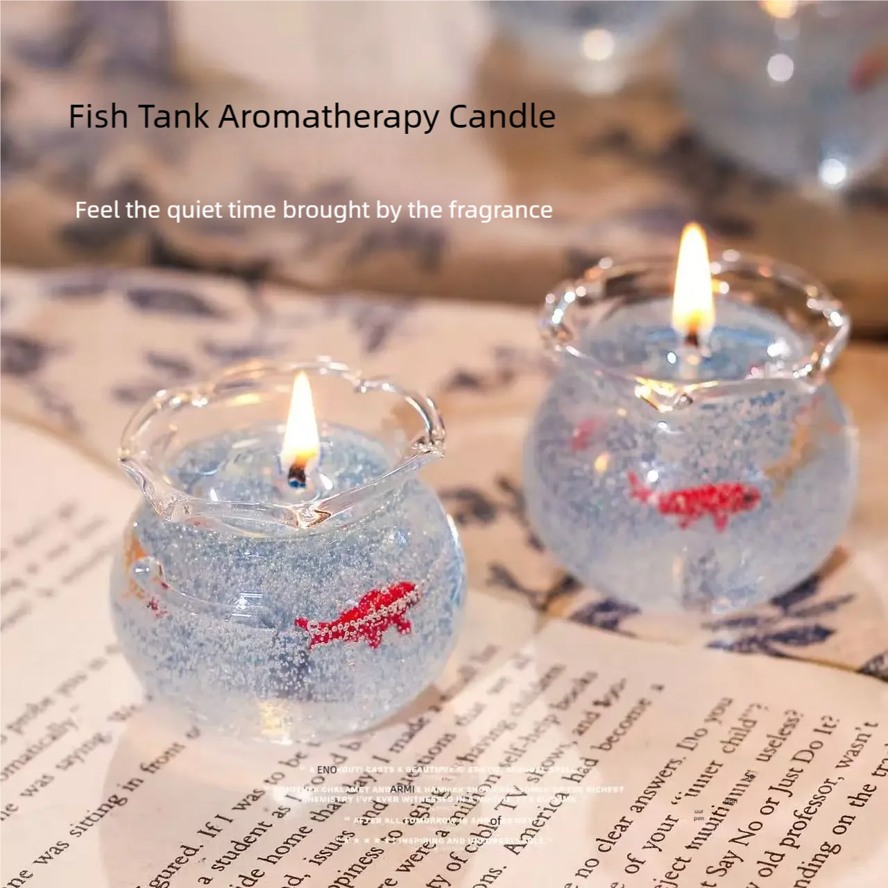 Bubble Fish Tank Goldfish Aromatherapy Candle Cute Room Decoration Props Birthday Gifts Best Friend Gift Christmas Decoration