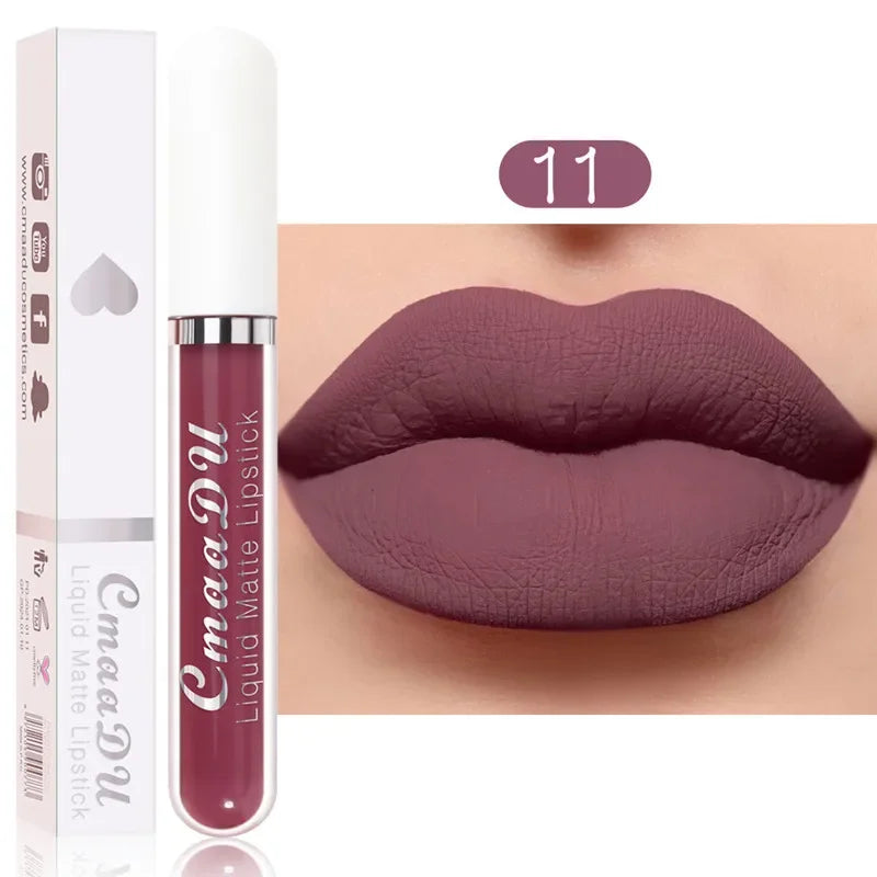 6 Colors/Set Fashion Matte Lip Gloss Sets Natural Moisturize Waterproof Lasting Velvet Sexy Red Liquid Lipstick Beauty Cosmetic