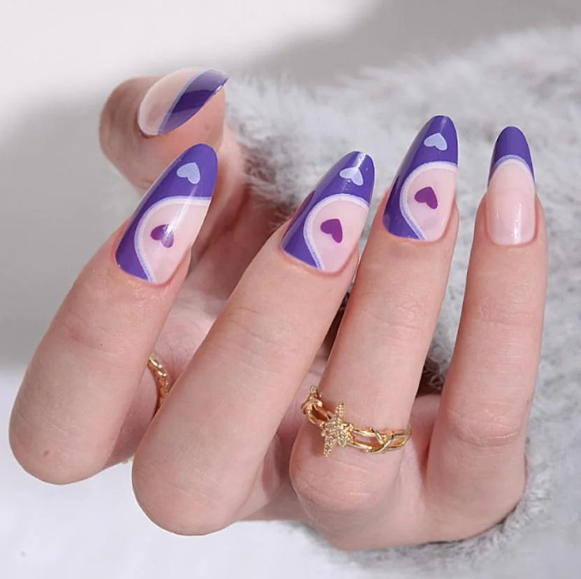 Luxury Designed Reusable Pink Nude False Nails Short Custom Acrylic Press On Nails Artificial Nails With Glue For Woman And Girl