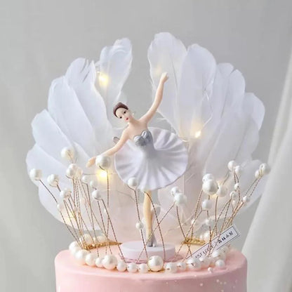 Dancing Girl Cake Decorations Ballerina Figurine Cake Topper For Girl Ballet Theme Birthday Party Decors Cake Ornament