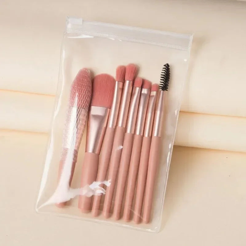 8Pcs Portable Makeup Brush Eyeshadow Foundation Blending Make up Soft Fluffy Cosmetics Concealer Makeup Brush Make Up Supplies