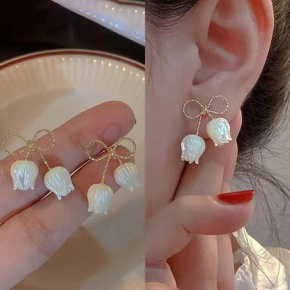 925 Silver Needle Korean Fashion Double V Crystal Earrings For Women Jewelry 2026 Trending Luxury Women's Earrings Behind Ear
