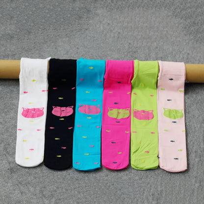 Girls Stockings Kids Tights Spring Autumn Cat Fish Children Pantyhose Stockings Clothes Toddlers Kitty Legging Bodysuits