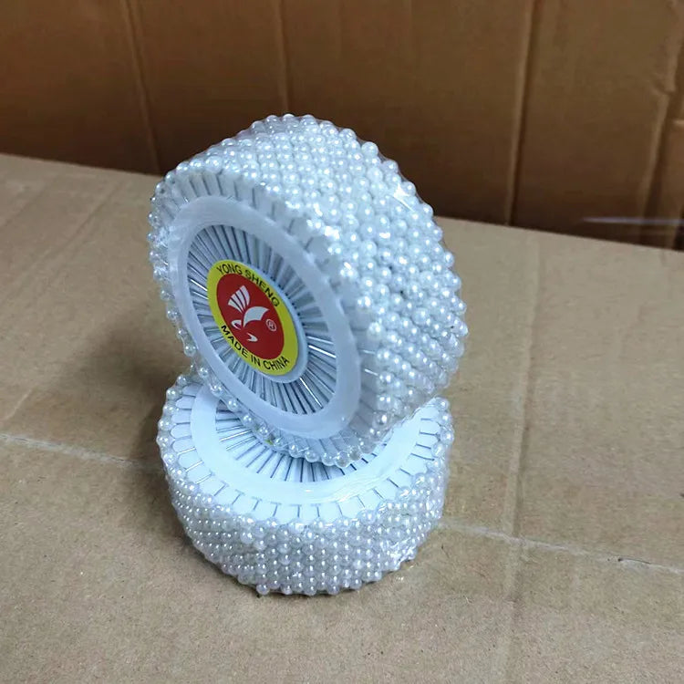 40PCS  A Set Sewing Straight Pin Head Pins Colorful White Round Pearl Head Dressmaking Quilting Pin Sewing Accessories Crafts