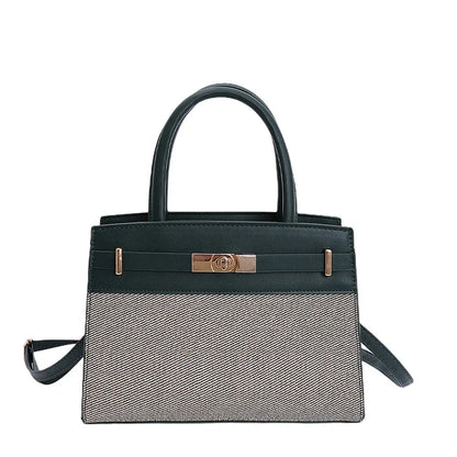 Fashionable Versatile Women's Handbag 2025 New Style Commuter Single Shoulder Crossbody Bag Trendy PU Material Medium Size Zi...