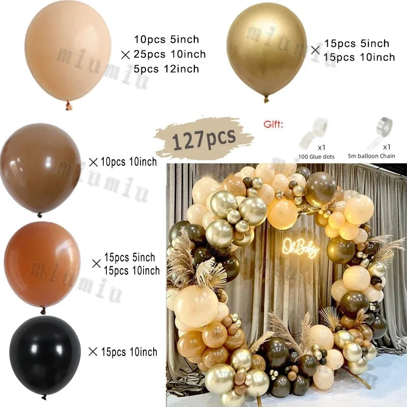 Beige Cream White Boho Balloon Garland Arch Kit Sand White Engagement Wedding Birthday Party Baby Shower Decoration Balloons
