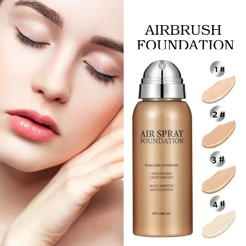 Portable Waterproof Sweat Proof Foundation Spray Fine Powder Concealer Long Lasting Brightening Makeup Gift for Valentine's Day