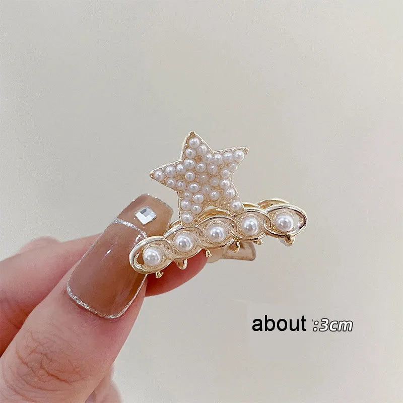 20 Styles Small Pearl Hair Claw Clip For Girls Bow Hairpin Flower Mickey Hairclip Women Mini Bangs Crab Clip barette Accessories