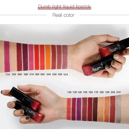 Matte Liquid Lipstick 17 Colors, Long Lasting Lip Gloss, Velvet Lip Cream, High Pigment, Non-Stick Cup, Sexy Finish