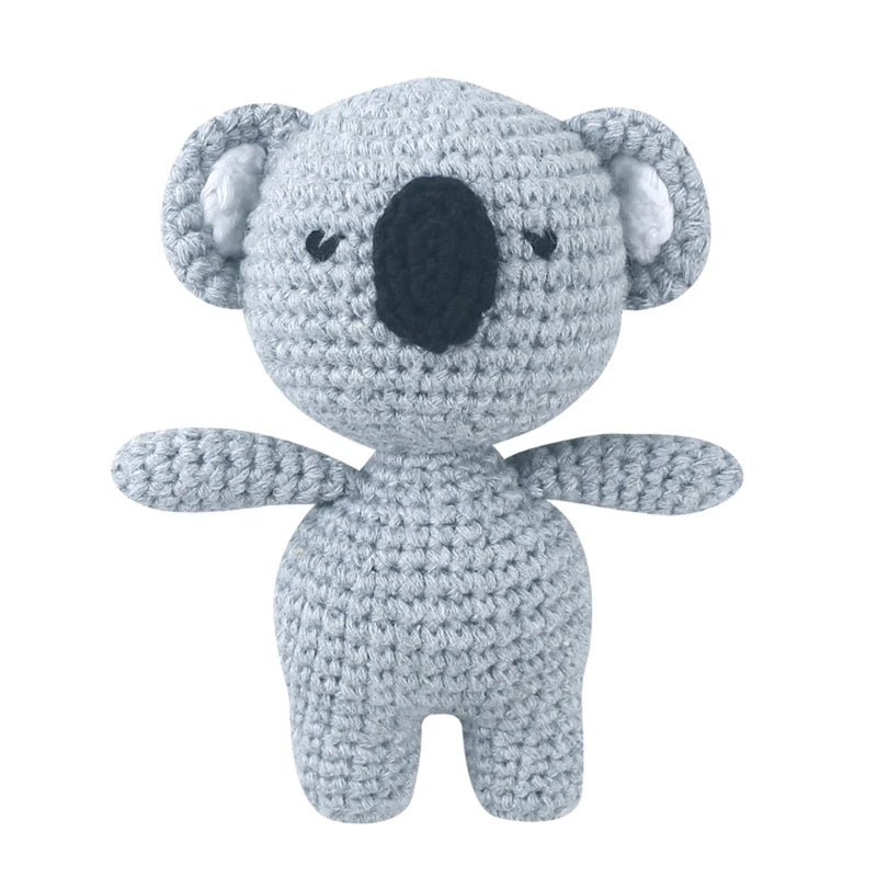 Cotton Crochet Baby Stuffed Rabbit Toy kawaii Handmade Bunny Plush Toys Newborn Handhold Sleeping Doll Kid Early Educational Toy