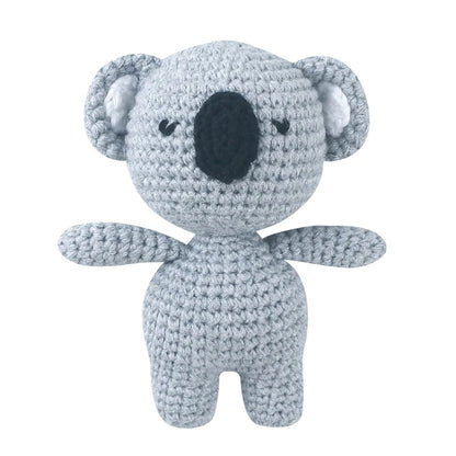 Cotton Crochet Baby Stuffed Rabbit Toy kawaii Handmade Bunny Plush Toys Newborn Handhold Sleeping Doll Kid Early Educational Toy