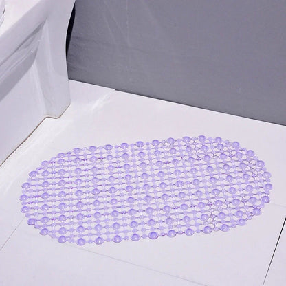 PVC Anti-slip Bath Mat with Suction Cup Soft Shower Mat Massage Anti-slip Bath Home Bathroom Accessories