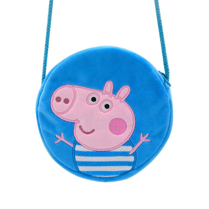 Peppa Pig Plush kindergarten Single shoulder bag Backpack soft stuffed George wallet Candy Toy pink student Girl child kids Gift