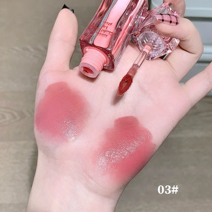 SHAQINUO Streamer Colorful Water Gloss Lip Glaze Mirror Water Gloss Moisturizing Lip Plumping Color Whitening