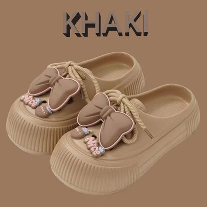 New Sandals DIY  Platform Sandals for Women 2025 Summer Thick Sole Beach Sandals Woman Flowers Non Slip EVA Clogs Garden Shoes