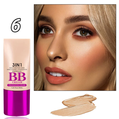 3 In 1 Multi-Function Base Make-UP Liquid Fundation Brighten &Smooth BB Cream Breathable Oil Control Poreless Skin Concealer