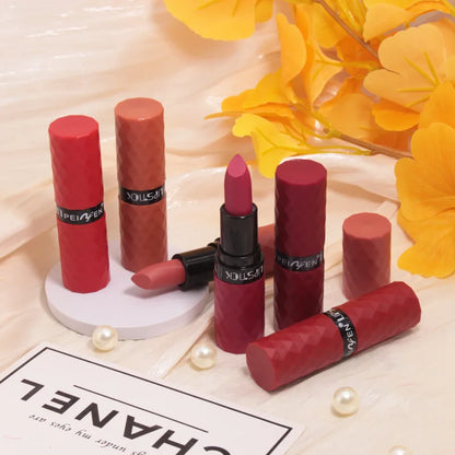 Six-color Long-lasting Premium Lipstick Set, Water-resistant and Long-lasting, Enhances Color Without Staining The Cup