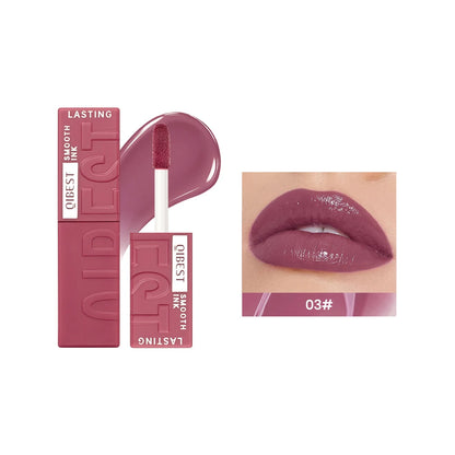 QIBEST 8 Colors Nude Watery Lip Gloss Long Lasting Liquid Lipstick Not Fading Sexy Red Purple Lip Glaze Lip Tint Women Makeup